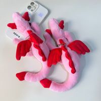 Porte-clés en peluche Dragon du Ciel Rose Doux, Adorable Dragon Ailé en Peluche, Pendentif de Sac, Cadeaux d'Anniversaire pour Adolescents et Adultes, Petite Taille
