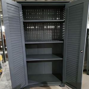 Armoire de rangement extérieure en métal robuste à 2/3 portes, imperméable, résistante au soleil, à la décomposition et à l'humidité, armoire à outils, armoire de rangement - Product Image 3