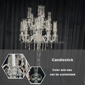 LEDA Hot Selling Party Events <b>16</b> Arms Clear Crystal Candle Holder Elegant Table Decor Candelabra for Wedding - Product Image 4