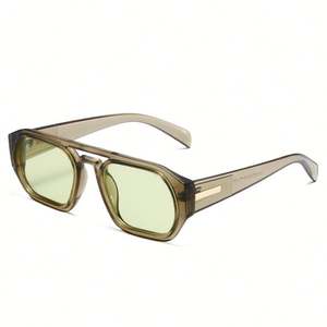 Lunettes de soleil rétro polygonales carrées pour femmes, personnalisables avec logo, UV400, double pont, collection 2025 - Product Image 6