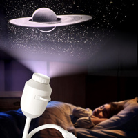 Mini veilleuse LED USB moderne à commande vocale pour projecteur d'étoiles 360° °   Projection de cartes réglable et modifiable
