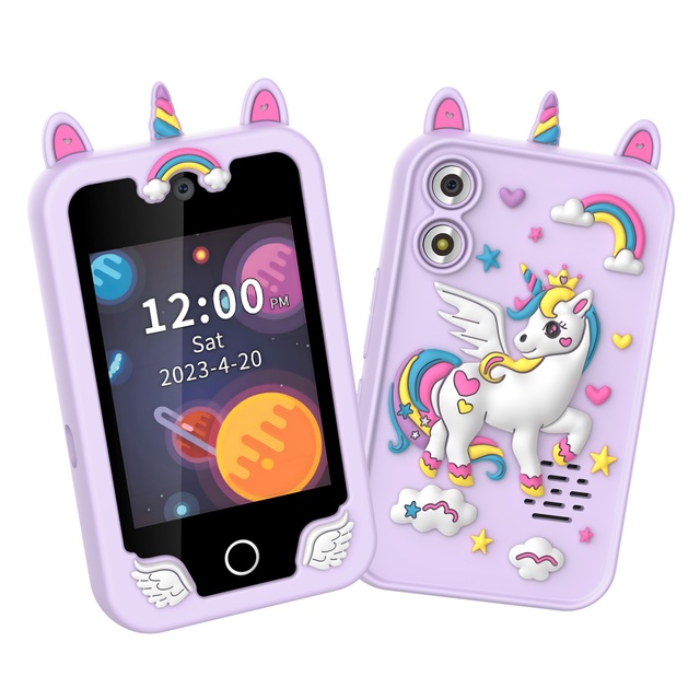 Kids Smart Phone Christmas Birthday Gifts Toy Phone With Dual Camera Music Player Puzzle Games Touchscreen Phone for Kids