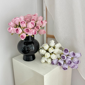 Artificial Rose Bouquet 12 Heads <b>Silk</b> High Simulation For Home Wedding Decoration - Product Image 3