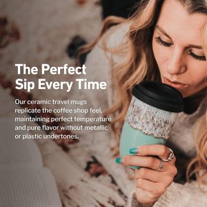 Nébuleuse micro-ondes et lave-vaisselle 12oz tasse de voyage en céramique réutilisable tasse à café gobelet Unique <span class=keywords><strong>Go</strong></span> tasse cadeau pour femmes hommes lui elle - Product Image 1