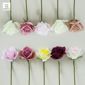 Vente en gros de fleurs de mariage décoratives en soie de haute qualité, roses <span class=keywords><strong>Carola</strong></span> blanches de 36 cm, toucher réaliste, revêtement en latex - Product Image 5