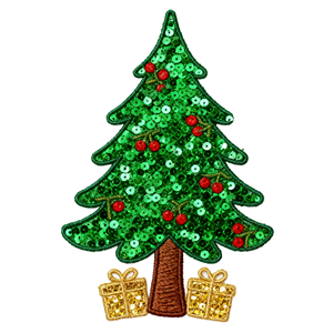 Ensemble de Noël personnalisé, broderie à paillettes, patchs à repasser, appliques thermocollantes pour vêtements, sac à dos, décoration - Product Image 1