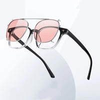 Lunettes de soleil polarisées TAC multi-usages de luxe en métal, clip UV400 unisexe, monture optique carrée rétro TR90 pour myopie – Grande Vente