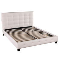 Offre Spéciale cuir blanc souple plate-forme lit design moderne cama King Queen Double Size cadre de lit Style italien