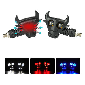 Liuhjg xe máy lần lượt tín hiệu Bull Head 12V không thấm nước LED tín hiệu đèn ba màu sắc phong cách mới OEM LED chỉ số - Product Image 4