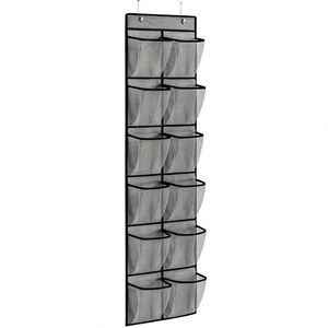 Wall Mounted Hanging Shoe Closet Organizer Storage <b>Bags</b> Large Visible Mesh Pockets Organizer Storage - Product Image 3