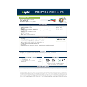 18/6 lửa an ninh chống trộm trạm âm thanh báo động kiểm soát Cáp UV kháng RoHS trong nhà/ngoài trời 100% đồng bị mắc kẹt thấp - Product Image 2