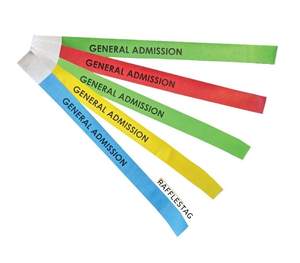 Bracelets Tyvek pour événements - En stock, étanches, néon, 250*19mm - Product Image 1