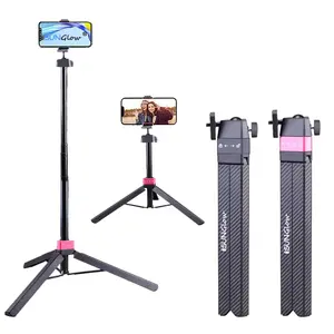 59" Portable Multi Functional Mini Lightweight Aluminum Flexible Phone Tripod Selfie Stick Live Stream Video Vlog Camera Tripod