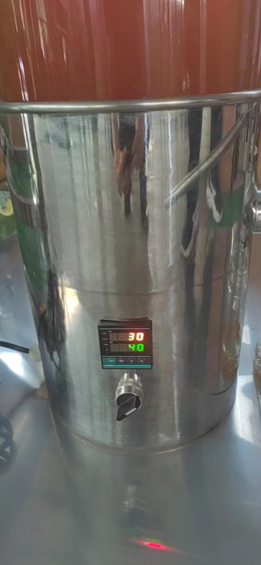 Transparent Heated Honey Settler 29L Stainless Steel Honey Tank With Heater