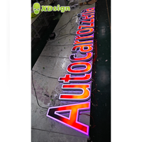 Letrero Comercial LED 3D Personalizado, Letras de Canal LED, Color Mágico Iluminado, Controlado por Bluetooth, Decoración Direccional para Tiendas en Exteriores