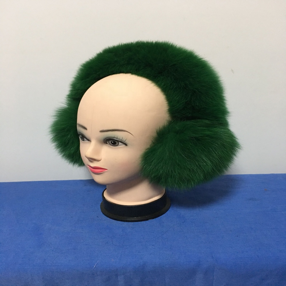 Новый дизайн зимние наушники из лисьего меха