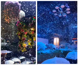 เครื่องทำหิมะ<span class=keywords><strong>2000W</strong></span> เครื่องทำหิมะหัวหมุนสำหรับงานปาร์ตี้บาร์คลับ - Product Image 3