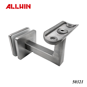 Custom 304 316 Stainless Steel Square Wall Mount Adjustable Saddle Handrail Brackets Stainless Steel Handrail Fitting - Product Image 2