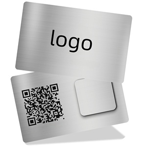 บัตรธุรกิจโลหะสแตนเลสแบบกำหนดเองพร้อมชิป RFID NFC สำหรับสมาชิก - Product Image 1