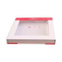 Boîte cadeau magnétique en forme de livre, personnalisée, de qualité supérieure, robuste et durable, avec fenêtre en PVC pour l'emballage d'un kit de démarrage pour les cils
