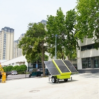 7m-9m Hohe Solar-Lichttürme Industrielle Tragbare Kleine Mobile Beleuchtungstürme mit Drahtlosen CCTV-Kameras