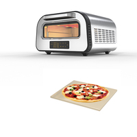 Four à pizza électrique à convection GTPZ15-D pour intérieur, haute température 400°C, contrôle numérique, réglage du temps et de la température, usage domestique