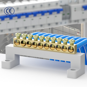 <span class=keywords><strong>7</strong></span>-Cực Vít Brass Đồng Nối Đất Dải Khối Thiết Bị Đầu Cuối Nối Đất Dải Trái Đất Trung Tính Khối Thiết Bị Đầu Cuối - Product Image 1