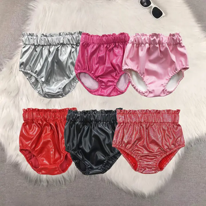 กางเกงหนังลำลองขายส่งสำหรับเด็กผู้หญิง สีพื้น เอวยางยืด สำหรับเด็กทารกและเด็กวัยหัดเดิน ใส่ได้ในช่วงฤดูร้อน - Product Image 1
