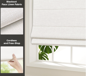 ظلال جودة آلية الطاقة الشمسية لاسلكية عن بعد الطبيعية واي فاي ركب الستائر المسار الكهربائية بمحركات ذكية عالية الستائر الرومانية مزدوجة - Product Image 4