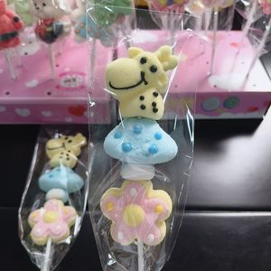 Sucettes guimauves en vrac, douces, multicolores, à thème de Noël, en forme de rennes, avec bonnet et écharpe de Père Noël, pour desserts de fêtes, cadeau pour enfants - Product Image 3