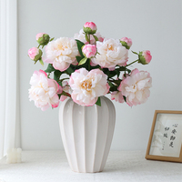 Fleur artificielle en gros d'usine pour la décoration de paysages de mariage, fleur de pivoine en soie pour la décoration de la maison, du bureau et des fêtes, fausse pivoine
