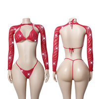 Clubbing Karneval Bikini Beach Dancer Dance wear Tangas Outfits Exotischer Strass Exotische Dance wear Stripper Outfit