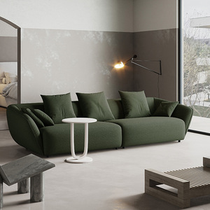 Canapé Courbé Haut de Gamme Style <span class=keywords><strong>Baxter</strong></span> en Tissu Bouclé Doux, Canapé Droit de Luxe pour Salon Moderne - Product Image 3
