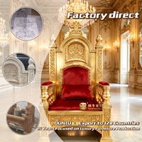 Chaises de trône, chaises de chef et chaises d'auditorium de style européen, luxueuses et dorées. Les couleurs et les tissus peuvent être personnalisés.