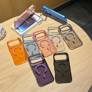 Coque magnétique transparente CHAOYIDIAN avec paillettes et support d'objectif pour <span class=keywords><strong>iPhone</strong></span> 17, 16, 15, 14, 13 Pro Max, compatible avec la recharge sans fil - Product Image 4