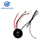 Affichage numérique Bouton poussoir en silicone Interrupteur marche/arrêt Bouton interrupteur unique