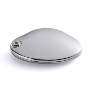 Fashion <b>Shell</b> Shape Debossed Logo Silver Single <b>Mirror</b> Handheld Metal <b>Mirror</b> - Product Image 6