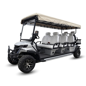 Voiturette de golf électrique BRT 7-8 places avec auvent, vitesse maximale 30 km/h, certifiée CE, autonomie 90 km+, idéale pour les sites touristiques, les hôtels et les navettes de visite. - Product Image 1