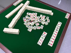 Tavolo da Mahjong Pieghevole Portatile in PVC, Moderno e Resistente, per 4 Giocatori, Ideale per Appartamenti Piccoli/Medi e Intrattenimento all'Aperto - Product Image 5