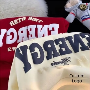 Wholesale <b>Polyester</b> Cotton Men Plus Size Pullover <b>Hoodies</b> High Quality Custom Digital 3D Puff Print Logo t-shirt tshirt t shirt - Product Image 1