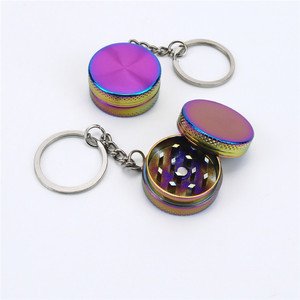 Custom 30mm Zinc Alloy Double Layer Keychain Grinder Herb Smoking Accessories - Product Image 3