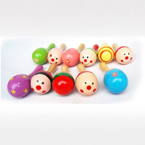 Vente en gros de shakers à œufs en bois colorés, maracas en bois, instruments Orff, jouets, instruments de musique - Product Image 2