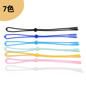 เชือกคล้องแว่นตาซิลิโคนแบบปรับได้สไตล์สปอร์ตเชือกกันลื่นสำหรับเด็กผู้ใหญ่สีดำสีขาวสีเหลืองสีฟ้าสีน้ำเงินเข้มสีชมพู - Product Image 2