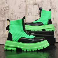 Bottes courtes pour hommes Fashion Joker, autres matériaux, fabrication européenne, nouvelle marque, semelle épaisse, Flying Martins