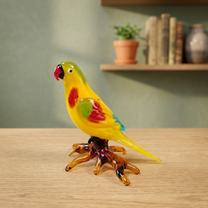 Figurine de perroquet colorée en résine, statue d'oiseau décorative pour salon, décoration de la maison, cadeau d'anniversaire - Product Image 5