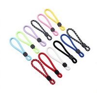 TOLKA Dragonne de poignet universelle moderne et minimaliste en polyester, courte, avec boucle de maintien au doigt, réglable, accessoire pour porte-clés et coque de téléphone