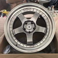 Vente en gros usine Jantes en alliage coulé 18 pouces 8.5J 9.5J 5 trous 5x114.3 ET35 à déport profond, lèvre usinée rivetée, Jantes tuning JDM 5039