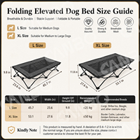 Cama Refrescante para Perros CanboPet, para Perros Grandes, para Viajes al Aire Libre, Elevada, Plegable