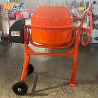 Mélangeurs à béton MHF 200L, mini mélangeur à ciment en acier, moteur à essence ou électrique, pour chantier de construction