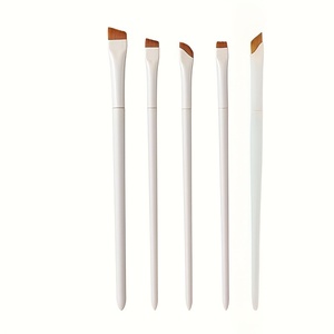 Pincel delineador de ojos de fibra artificial blanco de venta caliente, pincel de maquillaje de plástico con hoja fina <span class=keywords><strong>biselada</strong></span> - Product Image 5
